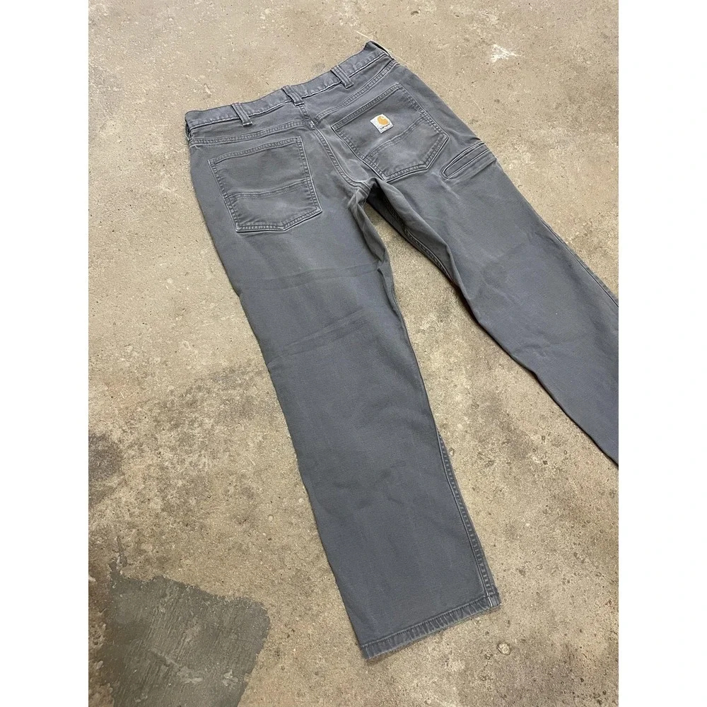 Carhartt Pants‎ Mens 32x28 Gray Relaxed Fit Canvas Carpenter Work 102517-039